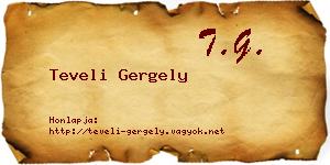 Teveli Gergely névjegykártya